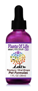 Plants Of Life  - ORAL DROPS / TINCTURES -  FOR PETS (Dogs and Cats)